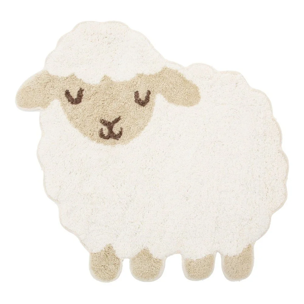 Bílý dětský bavlněný koberec Sass & Belle Baa Baa Lamb, 56 x 60 cm v:1419905
