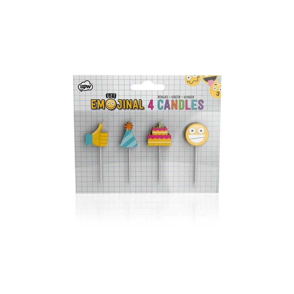 Sada 4 svíček NPW Get Emojinal v:862118