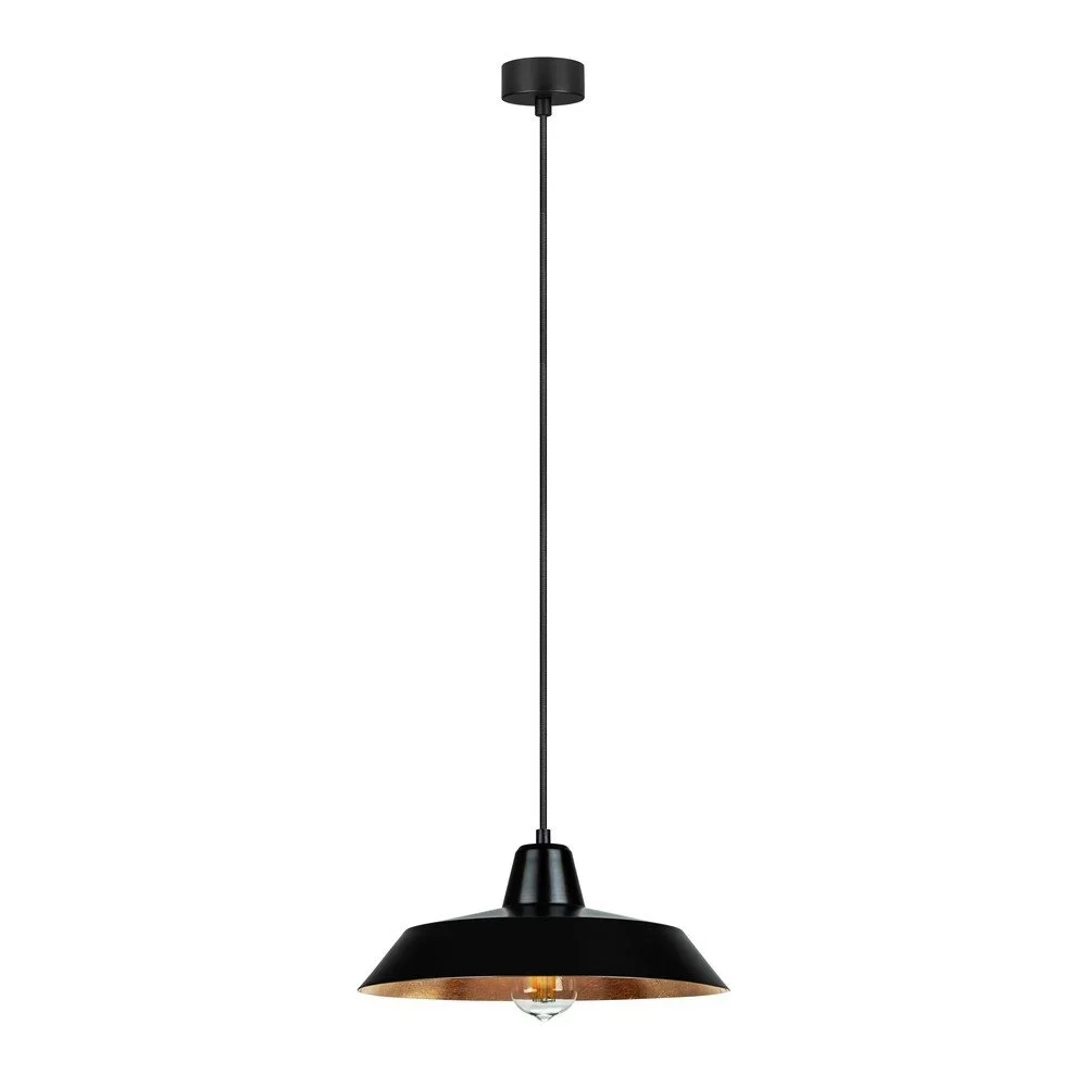 Černé závěsné svítidlo s vnitřkem v měděné barvě Sotto Luce Cinco, ⌀ 35 cm v:1111784