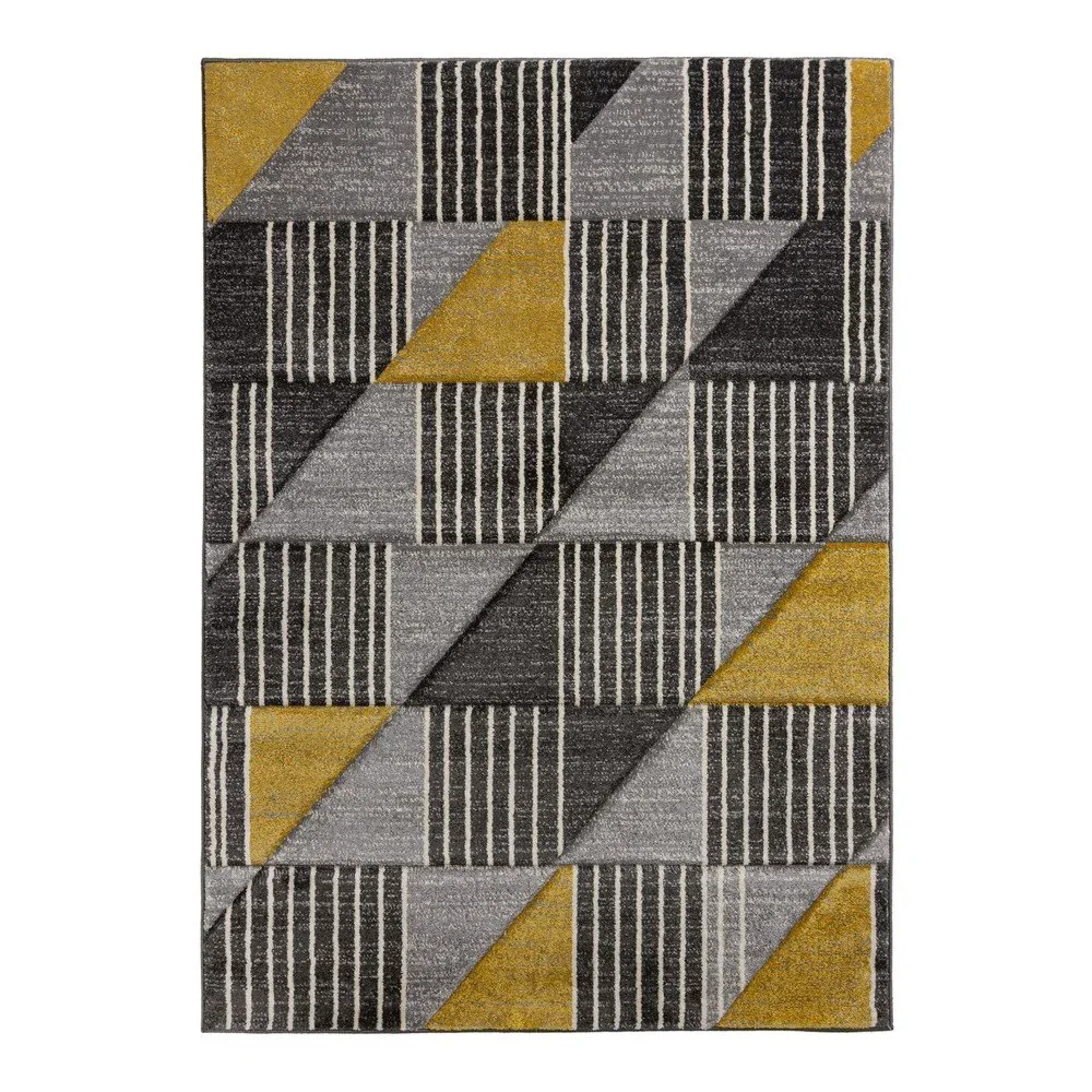 Šedo-žlutý koberec Flair Rugs Velocity, 120 x 170 cm v:1366273