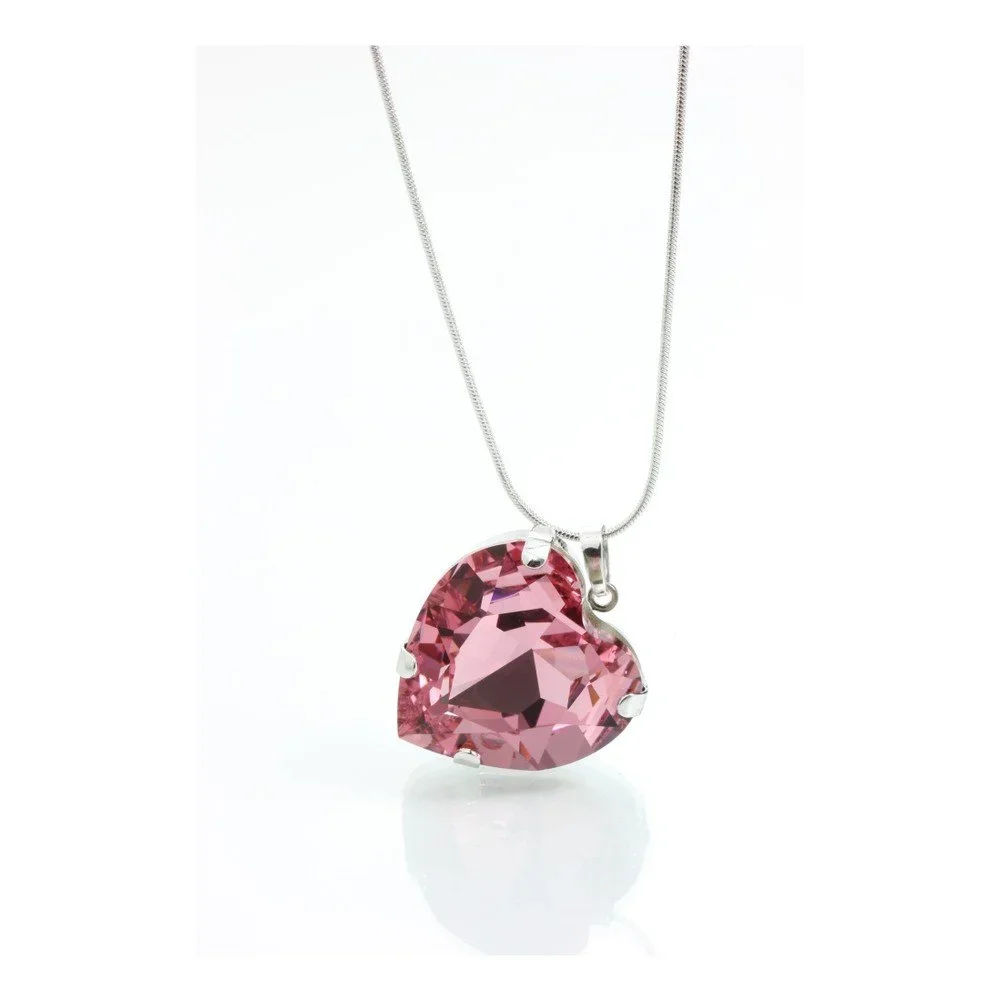 Náhrdelník se Swarovski Elements Laura Bruni Heart Zenna Crema v:969002