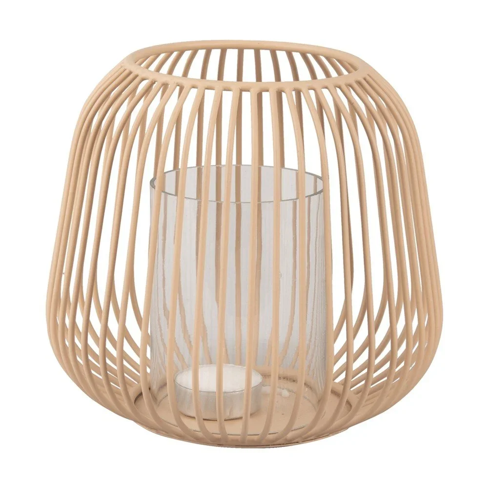 Světle hnědá stolní lucerna PT LIVING Lantern, výška 15,5 cm v:1424599