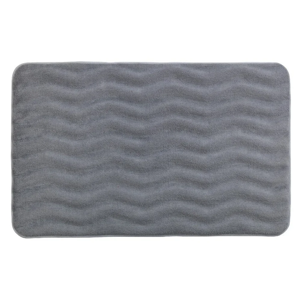 Světle šedá koupelnová předložka s paměťovou pěnou Wenko Light Grey, 80 x 50 cm v:1233470