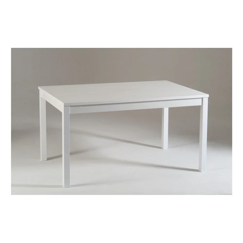 Bílý dřevěný rozkládací jídelní stůl Castagnetti Top, 140 cm v:856816 Bílý dřevěný rozkládací jídelní stůl Castagnetti Top, 140 cm v:856816