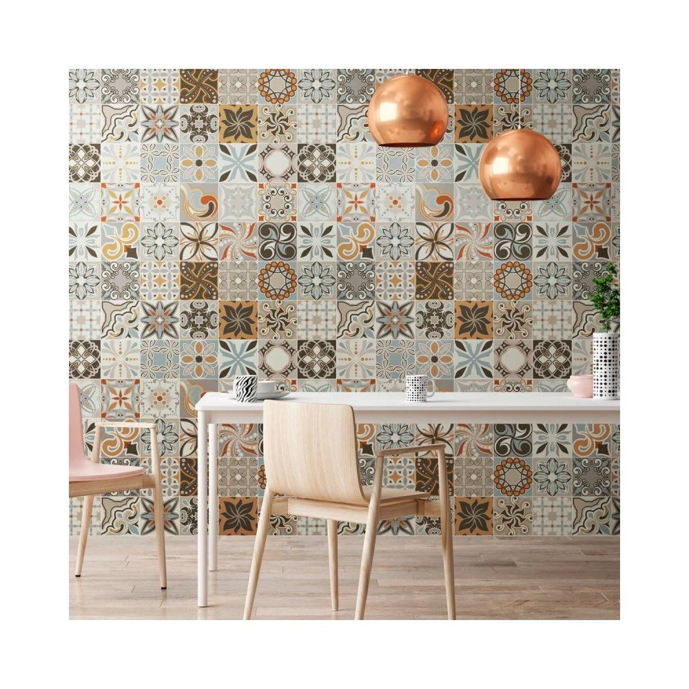 Sada 30 nástěnných samolepek Ambiance Wall Decal Cement Tiles Bali, 15 x 15 cm v:1204440