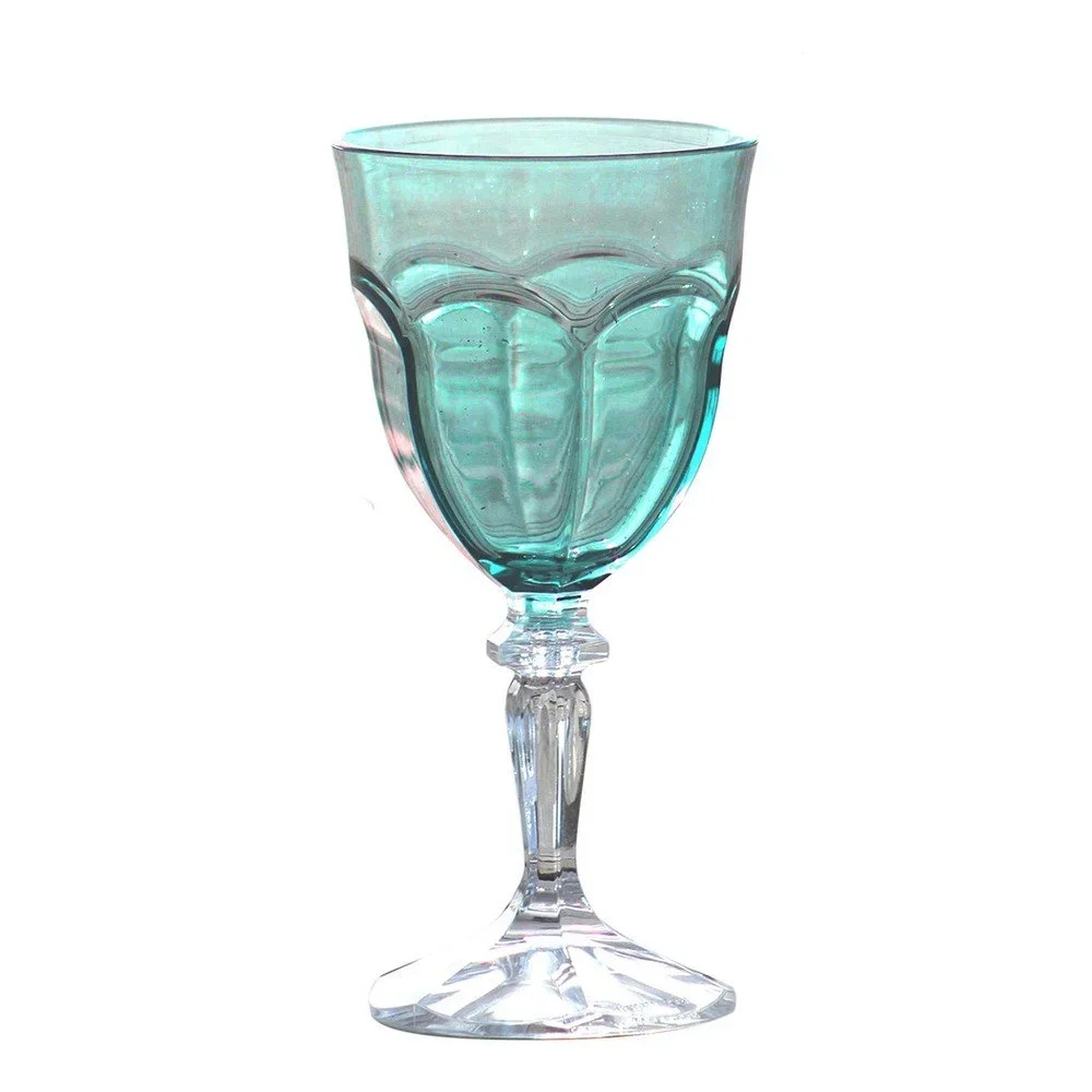 Sada 6 modrých plastových sklenic na víno Sunvibes Happy, 250 ml v:1059532