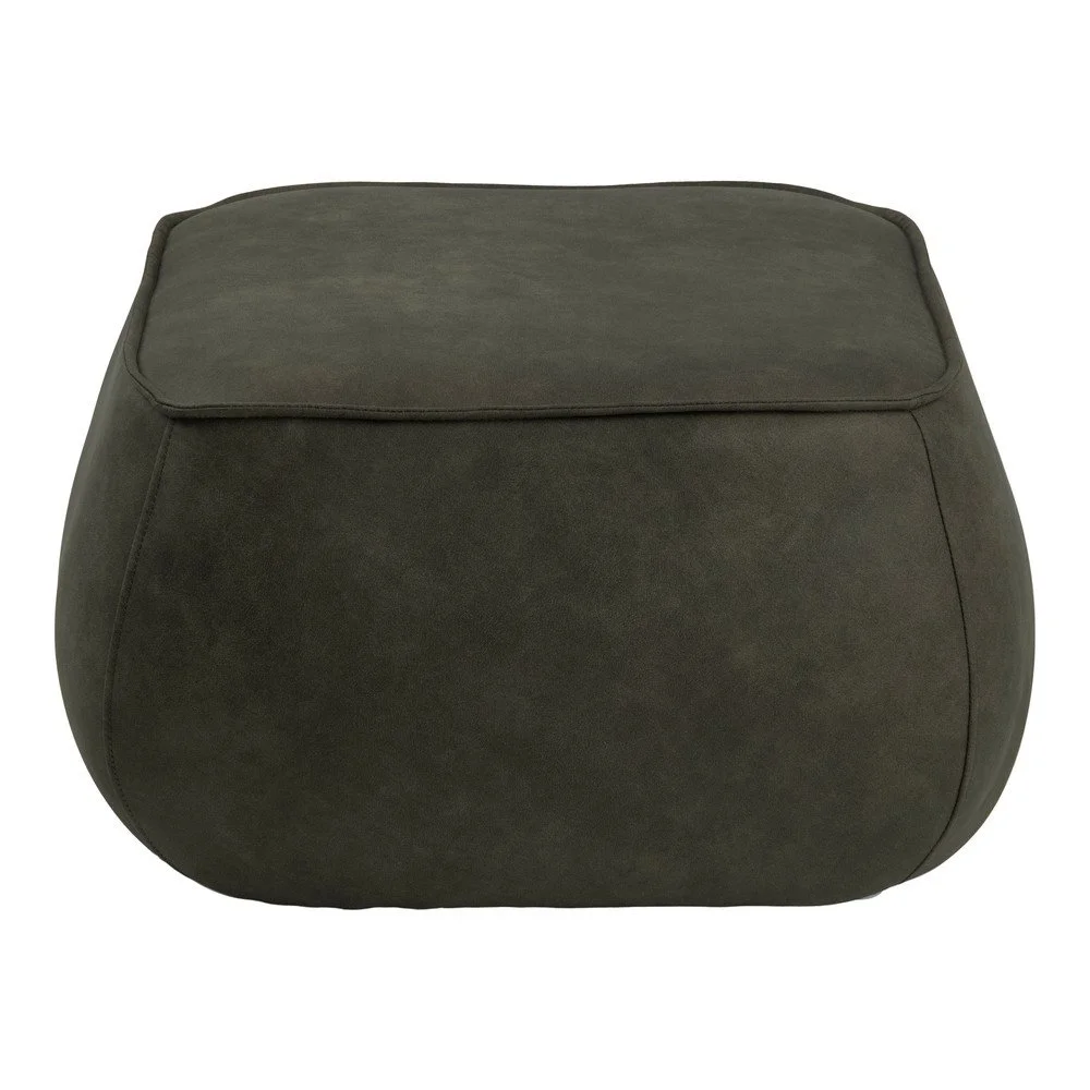 Olivově zelený puf z imitace kůže Actona Mie, 60 x 60 cm v:1355907