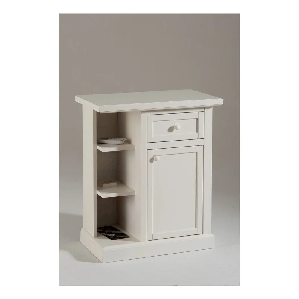 Bílá dřevěná předsíňová skříňka Castagnetti Older v:845044