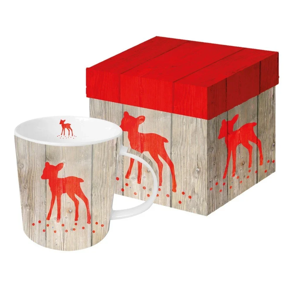 Hrnek z kostního porcelánu s vánočním motivem v dárkovém balení PPD Winter Fawn, 350 ml v:1158758