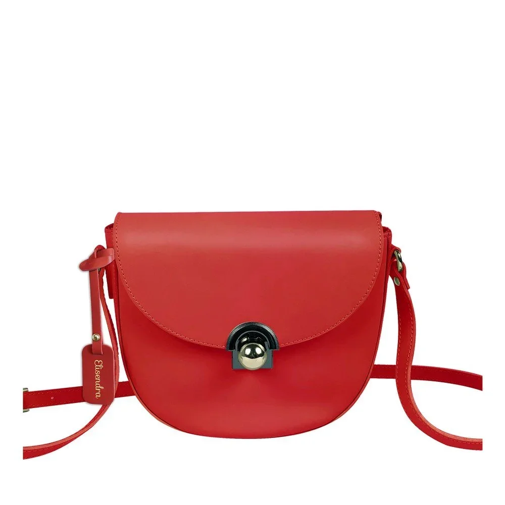Červená kožená kabelka Maison Bag Gil v:1055908