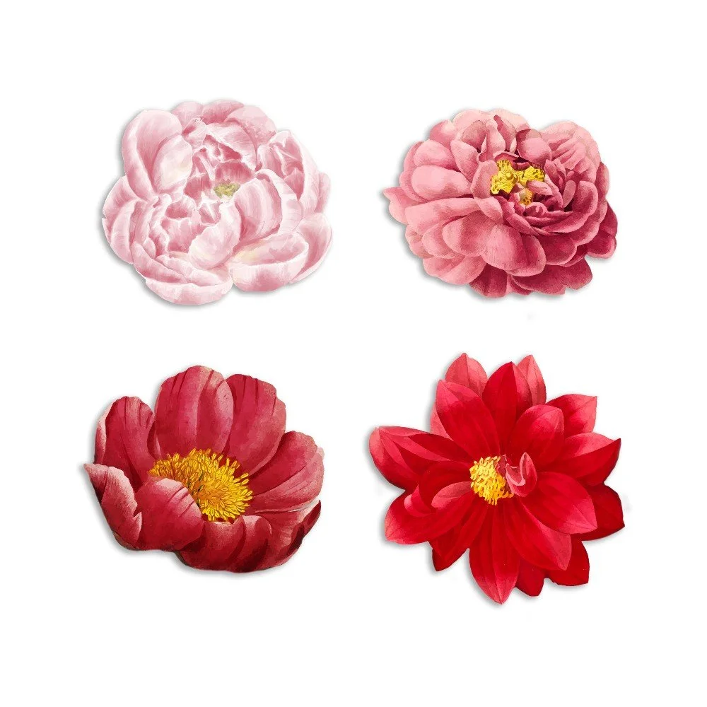 Sada 4 dekorativních prostírání z jutových vláken Madre Selva Spring Flowers v:1274314