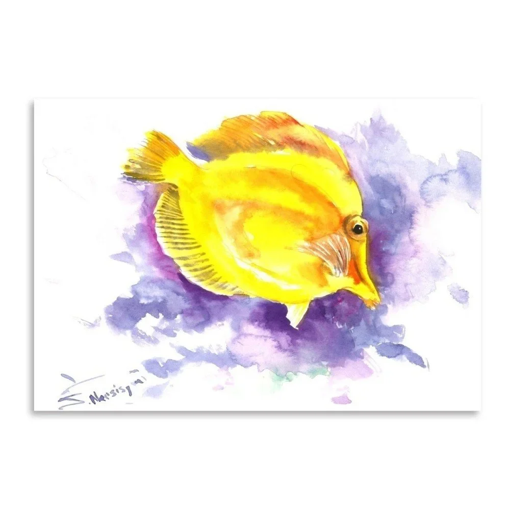 Autorský plakát Yellow Angelfish od Surena Nersisyana, 42 x 30 cm v:758528