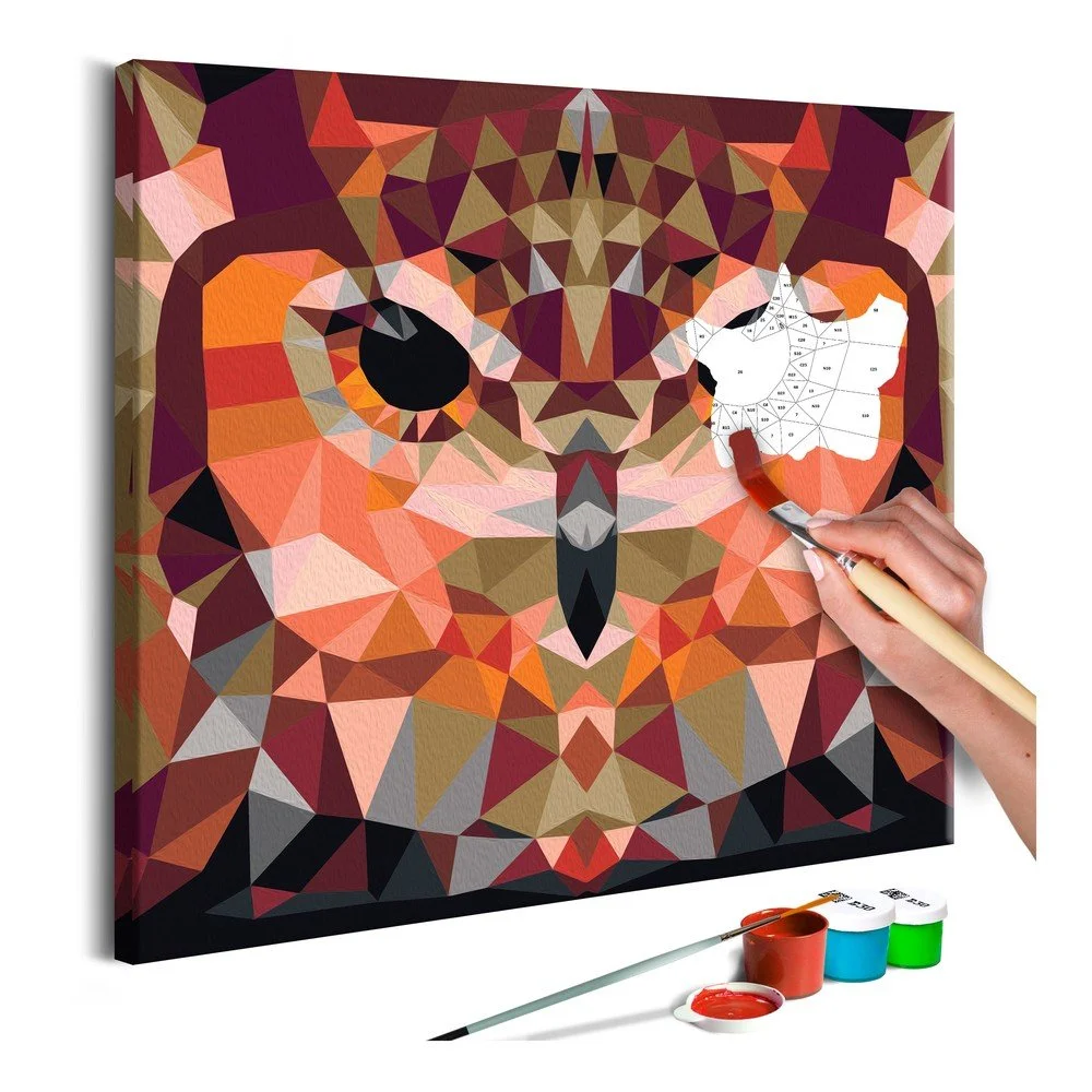 DIY set na tvorbu vlastního obrazu na plátně Artgeist Owl, 60 x 40 cm v:1319942