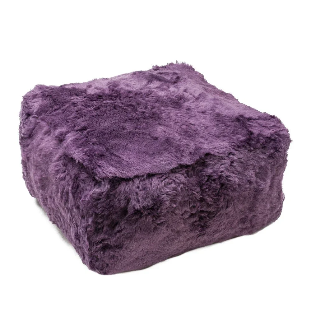 Kožešinový puf s krátkým chlupem Levander, 60x60x30 cm v:715080