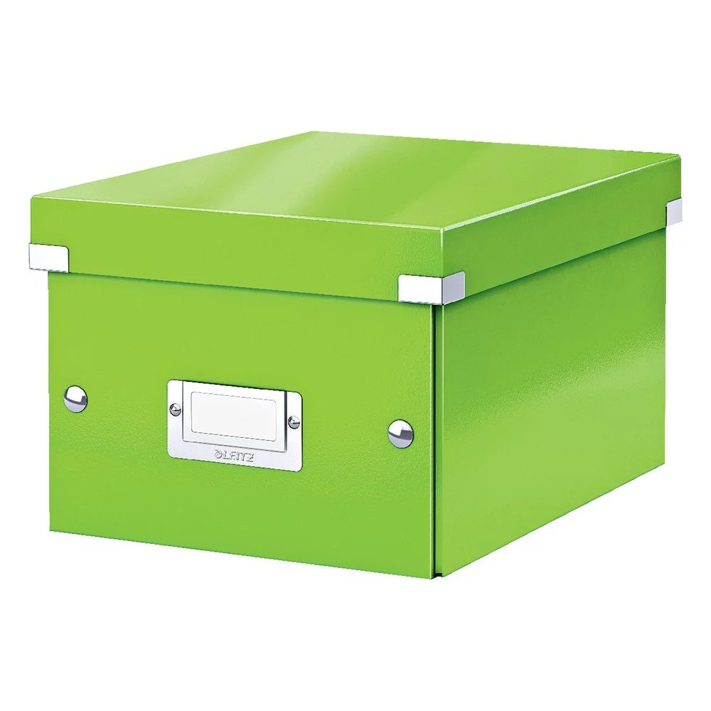 Zelený kartonový úložný box s víkem Click&Store v:1369715