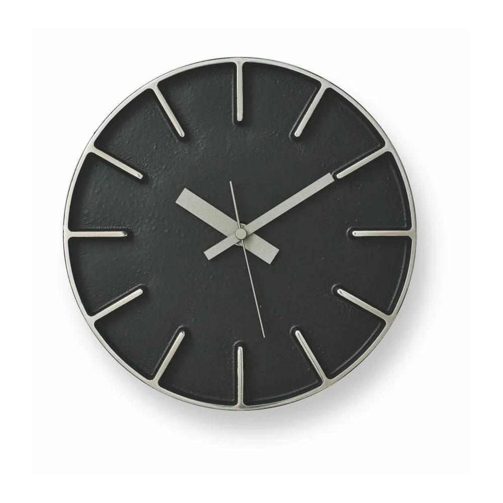 Černé nástěnné hodiny Lemnos Clock Edge, ⌀ 18 cm v:864622