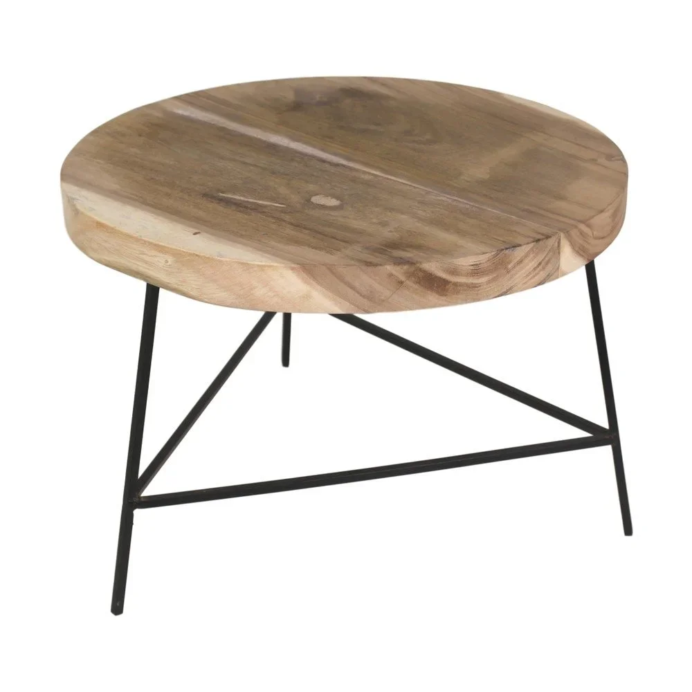Odkládací stolek ze dřeva mungur HSM collection Fame, ⌀ 60 cm v:929732