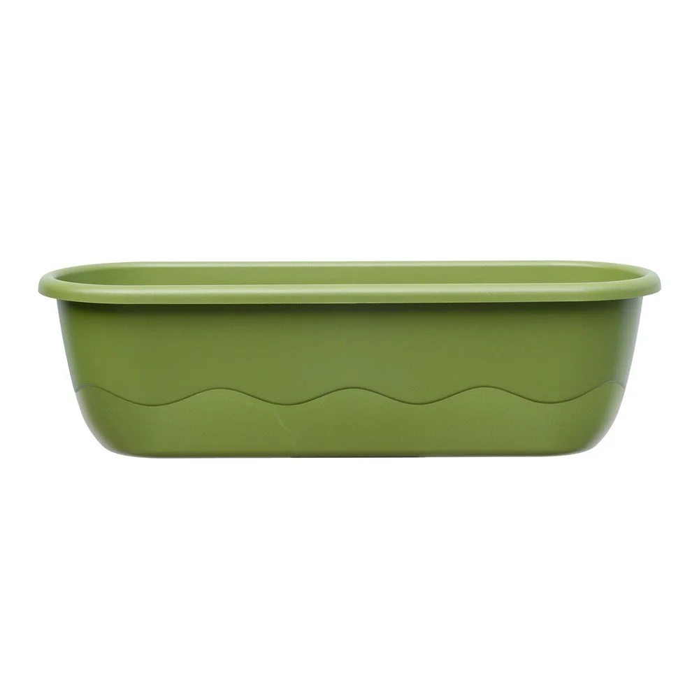 Zelený samozavlažovací truhlík Plastia Mareta, délka 60 cm v:1222296
