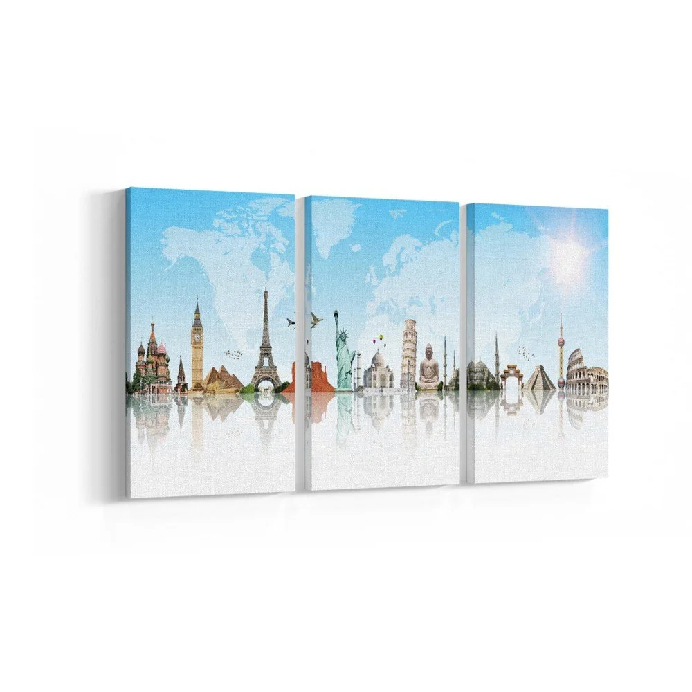 3-dílný obraz Monuments, 30 x 60 cm v:956124