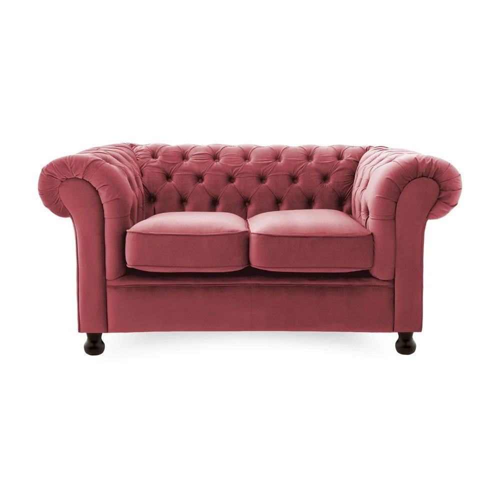 Červená pohovka Vivonita Chesterfield, 152 cm v:1084524