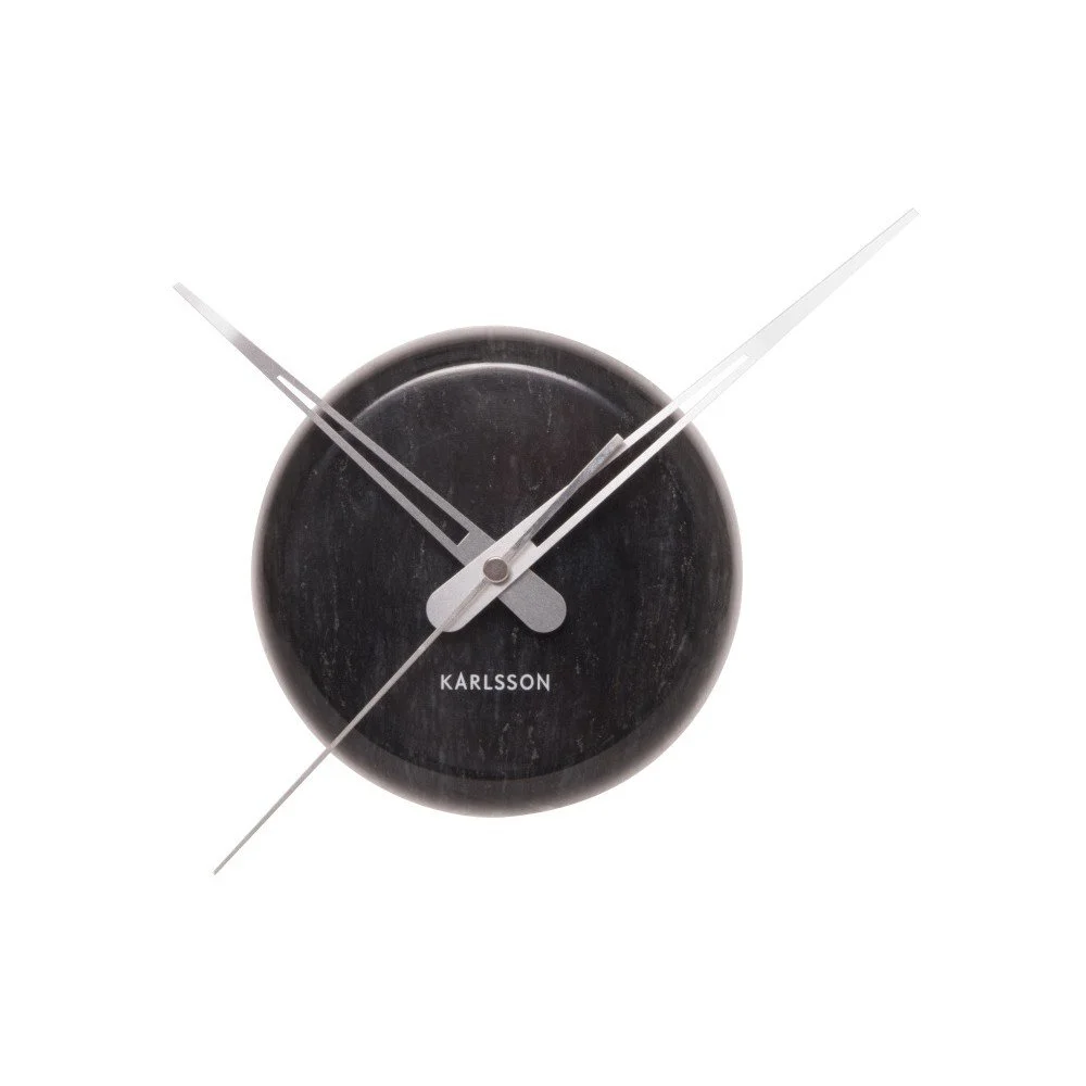 Černé hodiny Present Time Marble Dot v:786510
