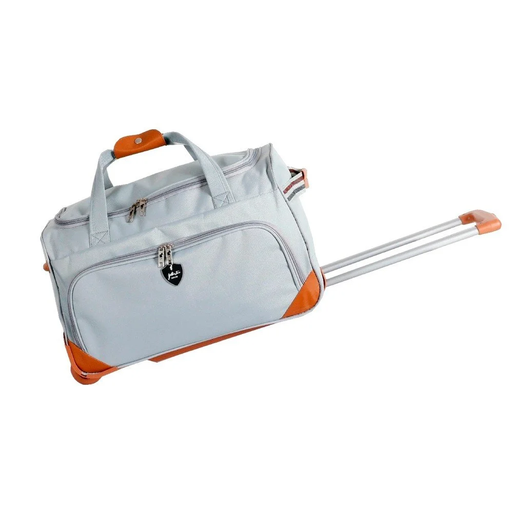Světle šedá cestovní taška na kolečkách GENTLEMAN FARMER Sporty, 61 l v:1148266 Světle šedá cestovní taška na kolečkách GENTLEMAN FARMER Sporty, 61 l v:1148266