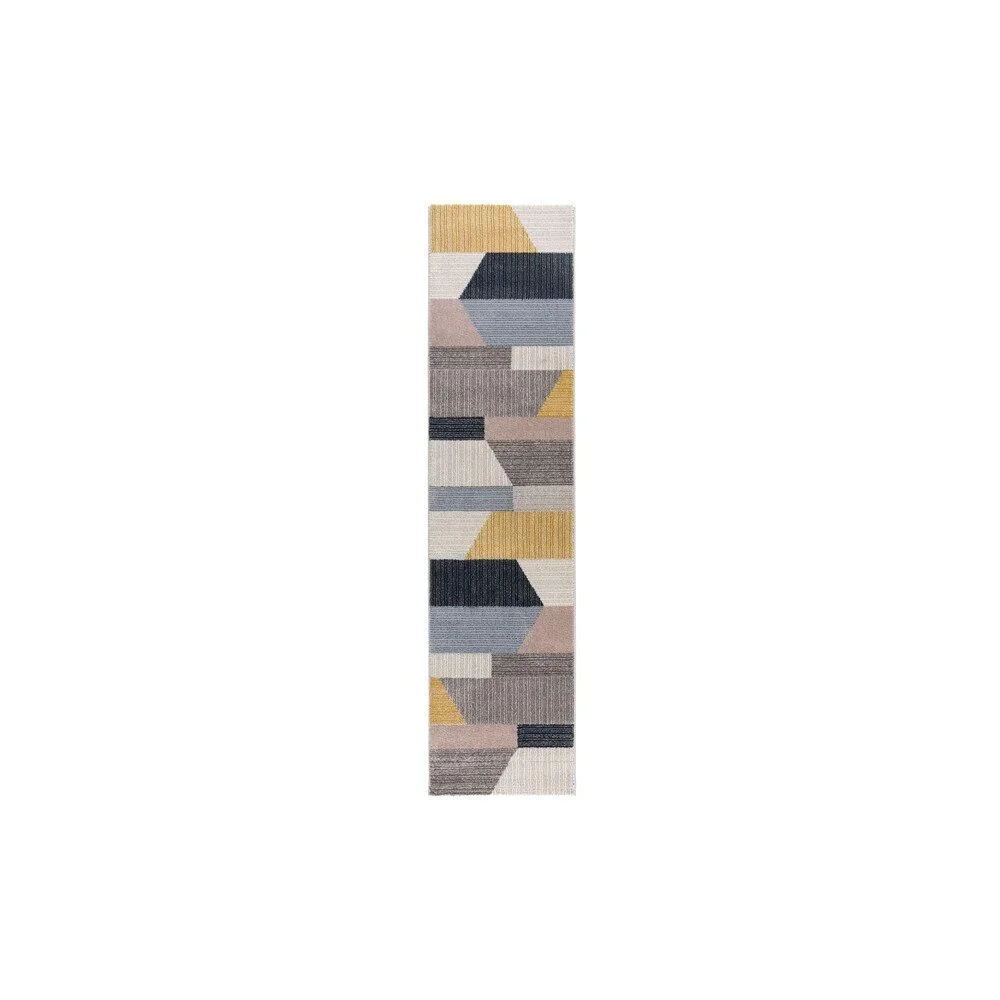 Šedo-žlutý koberec Flair Rugs Barrio, 60 x 230 cm v:1390447