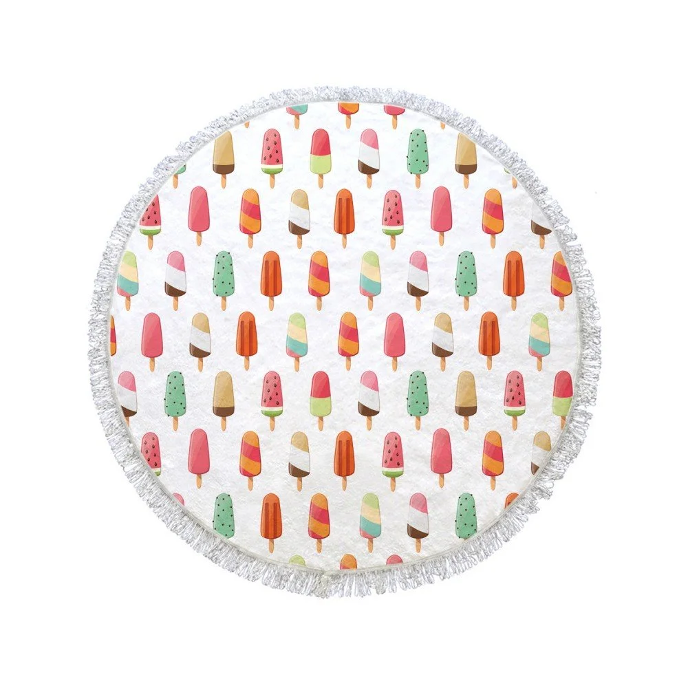 Kruhová osuška Ice Cream, ⌀ 105 cm v:825188