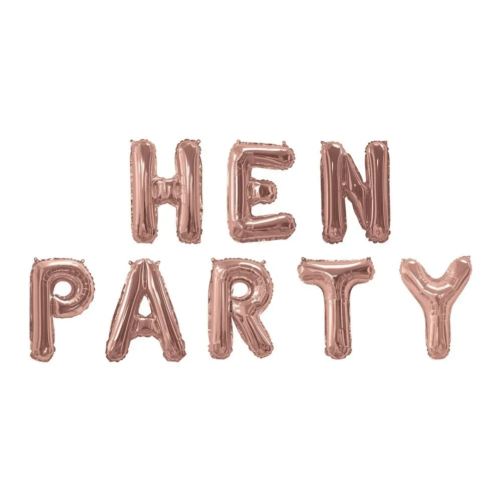Balónek s nápisem HEN PARTY Neviti Rose Gold v:1047874