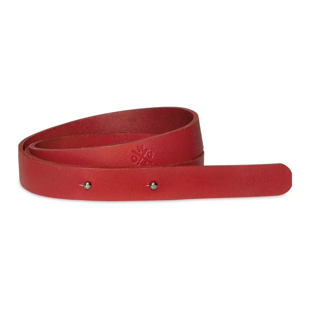Červený dámský kožený pásek Woox Bini Purpurea, délka 92 cm v:1054508
