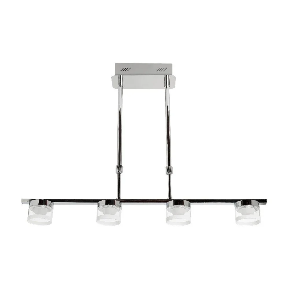 Stropní svítidlo ve stříbrné barvě pro 4 žárovky s LED světlem SULION Shutter v:1201206