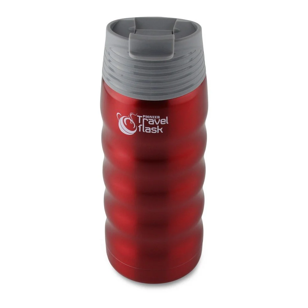 Červený termoska z nerezové oceli Pioneer Travel, 480 ml v:1307046