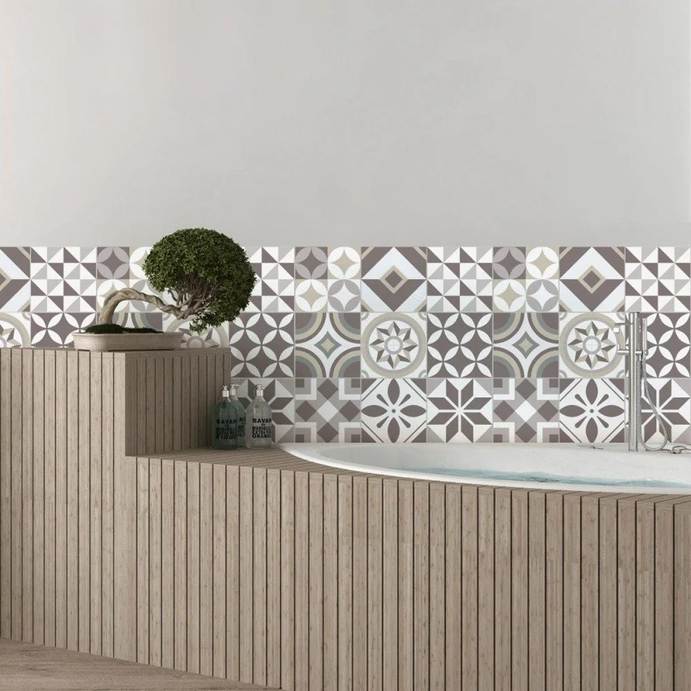 Sada 9 samolepek Ambiance Geometrica, 15 x 15 cm v:1028050