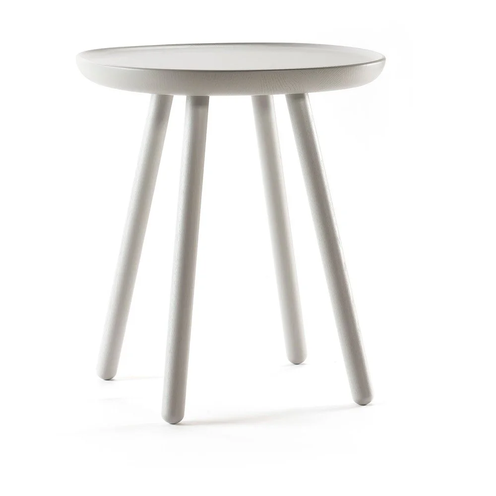 Šedý odkládací stolek z masivu EMKO Naïve, ø 45 cm v:729206