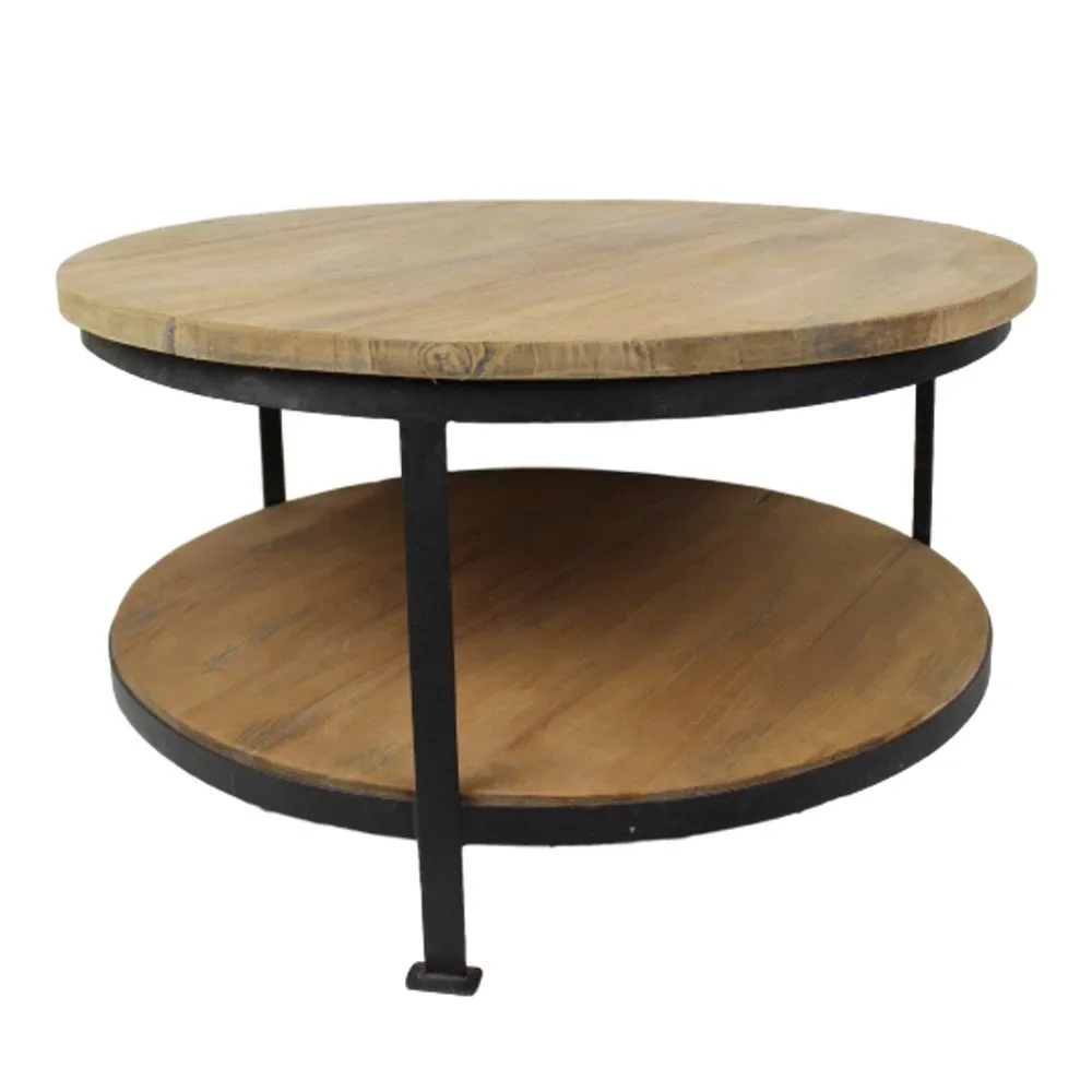 Odkládací stolek z teakového dřeva HSM collection Wendy, ⌀ 80 cm v:929742