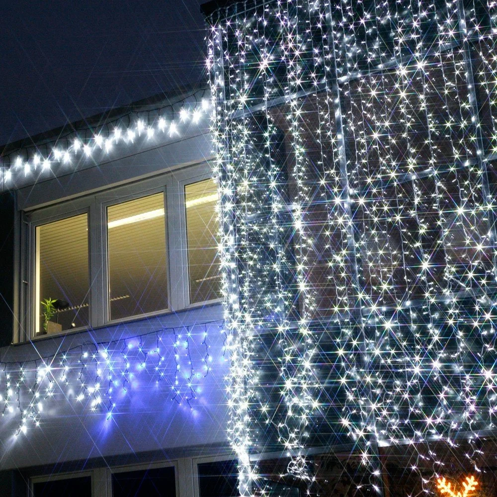 Svítící řetěz Curtain Extra, délka 400 cm, teplé bílé světlo v:700306