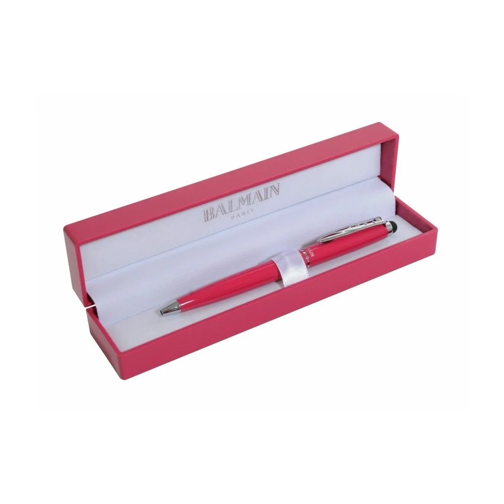 Červené pero s pouzdrem Balmain Rollerball, 3 cm v:759968
