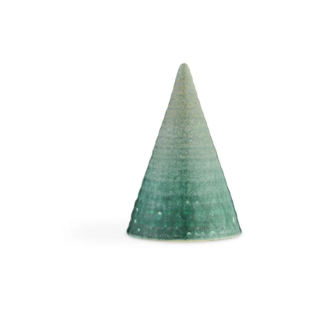 Tyrkysová kameninová dekorativní soška Kähler Design Glazed Cone Aqua, výška 15 cm v:1301754