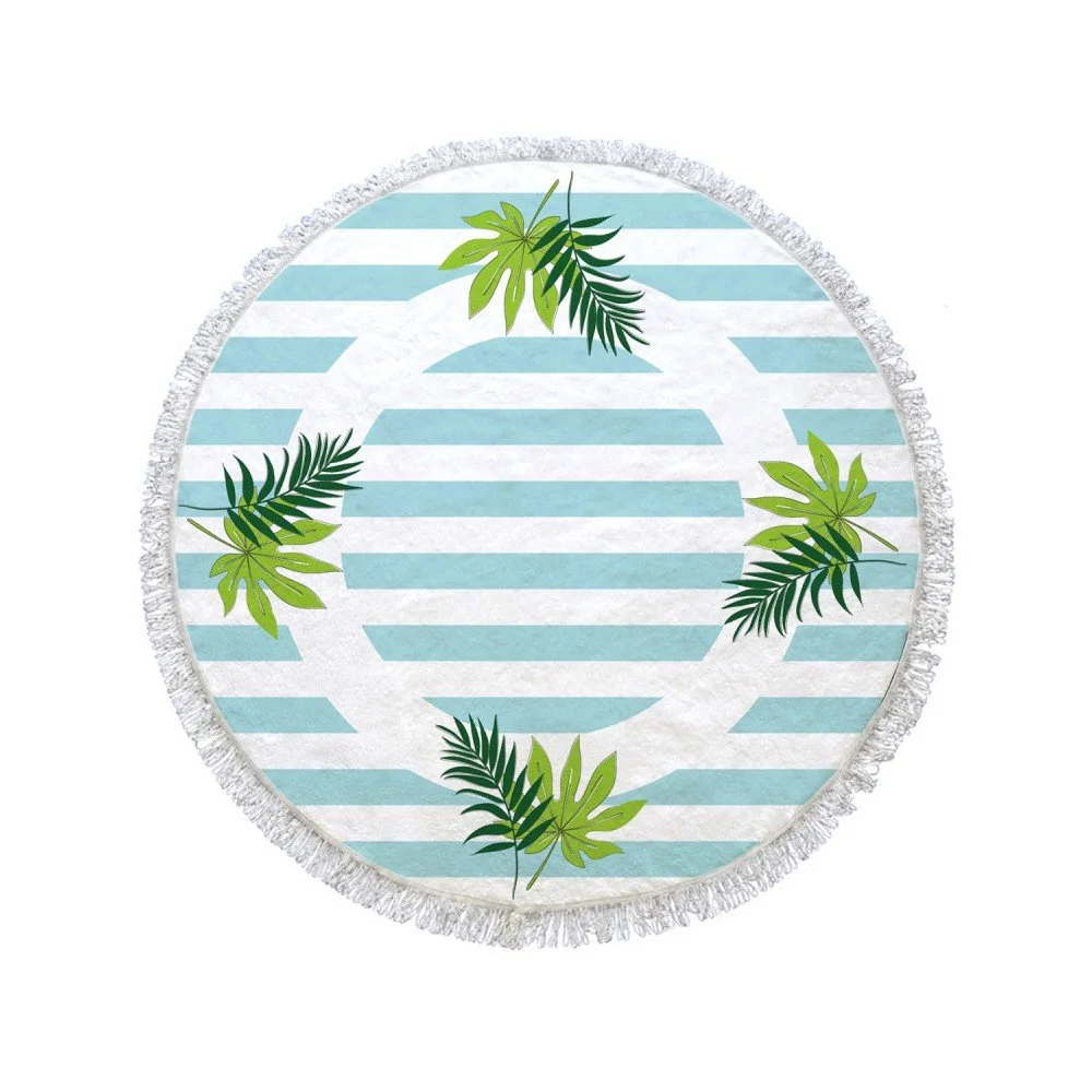 Kruhová osuška Blue Palm, ⌀ 150 cm v:825210