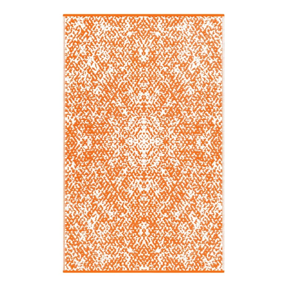 Oranžovo-bílý oboustranný koberec vhodný i do exteriéru Green Decore Gatra, 120 x 180 cm v:1159394