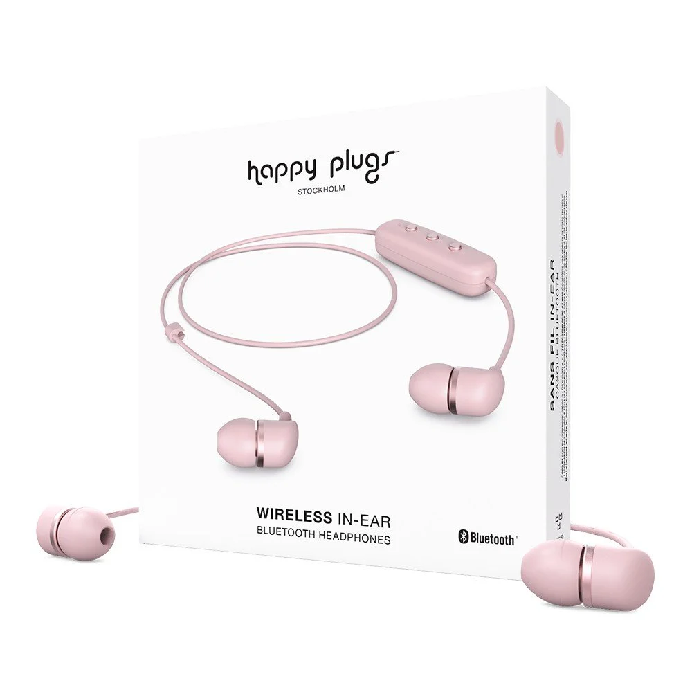 Růžová bezdrátová sluchátka Happy Plugs In-Ear v:1198670