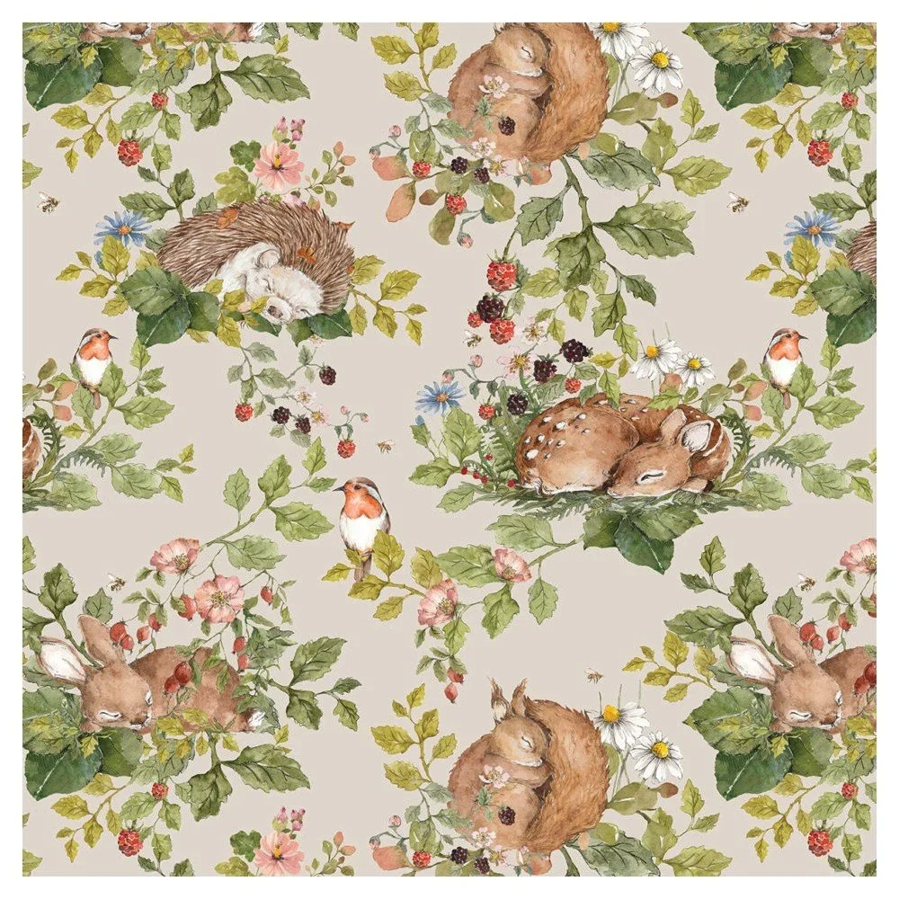 Tapeta na zeď Dekornik Little Sleepy Animals Light, 50 x 280 cm v:1166206
