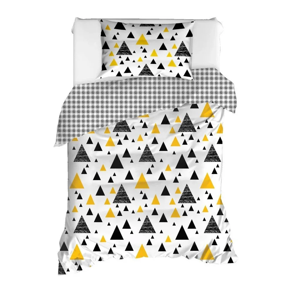Povlečení na jednolůžko z ranforce bavlny Mijolnir Ilove Black & Yellow, 140 x 200 cm v:1294480