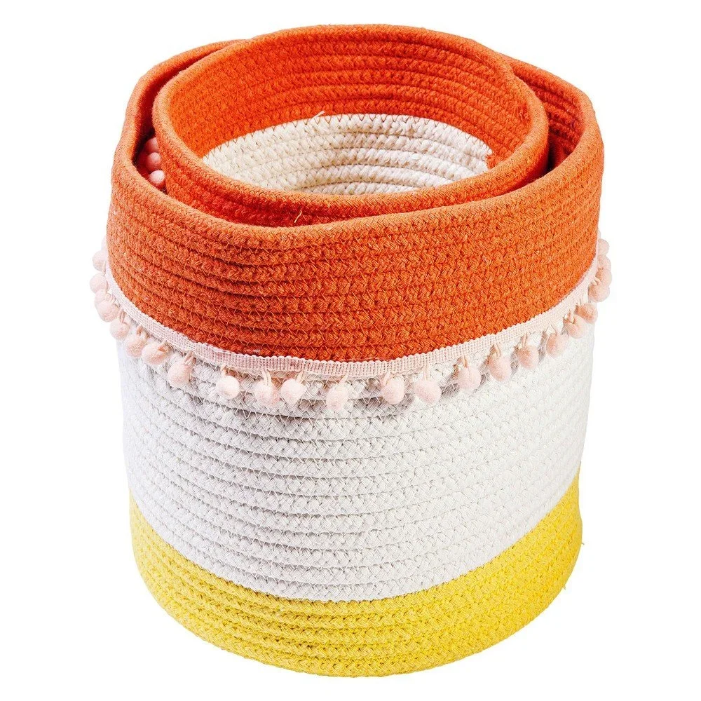 Sada 3 bavlněných úložných košíků Kare Design Fringes Tropic v:1318506