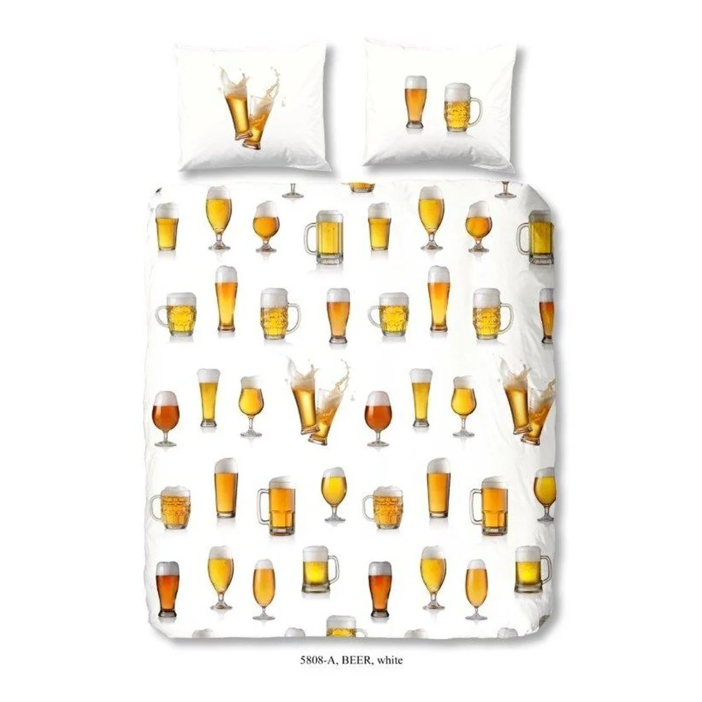 Bavlněné povlečení na dvoulůžko Good Morning Beer, 200 x 240 cm v:1183332