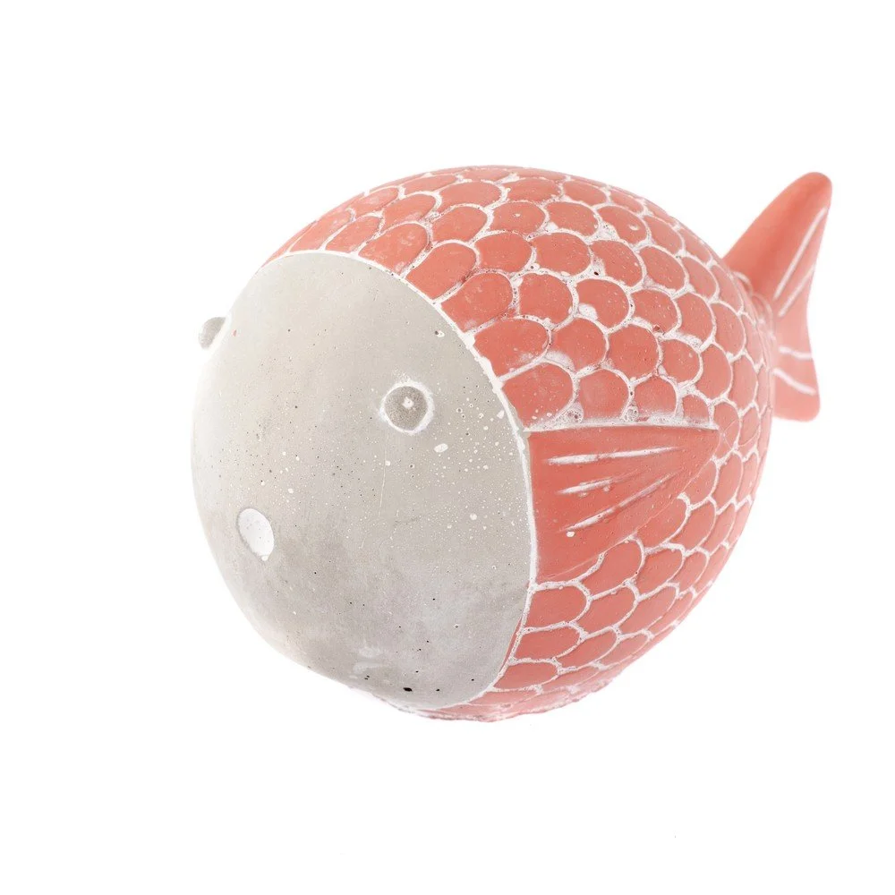 Červená dekorativní betonová soška Dakls Fishy v:1240372