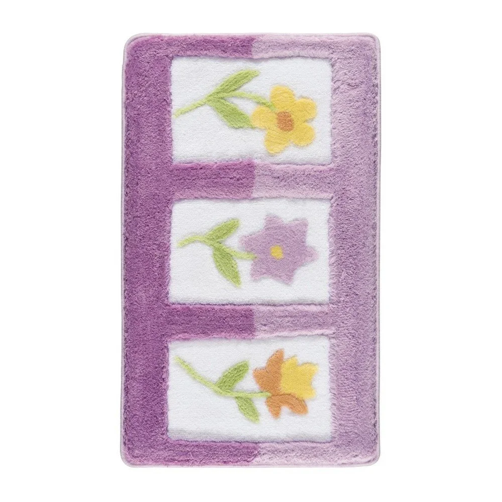 Fialová předložka do koupelny Confetti Bathmats Anjelik, 50 x 60 cm v:895848