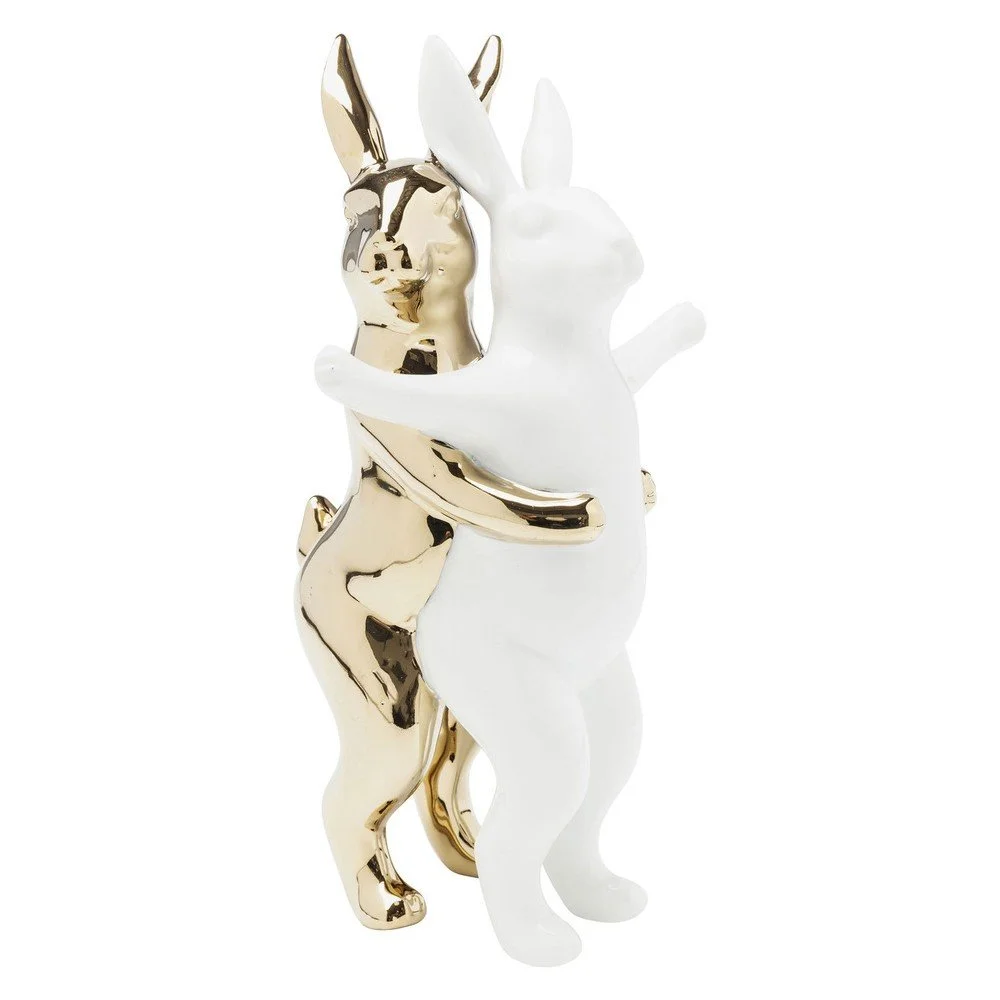 Dekorativní kameninová soška Kare Design Hugging Rabbits v:1363135