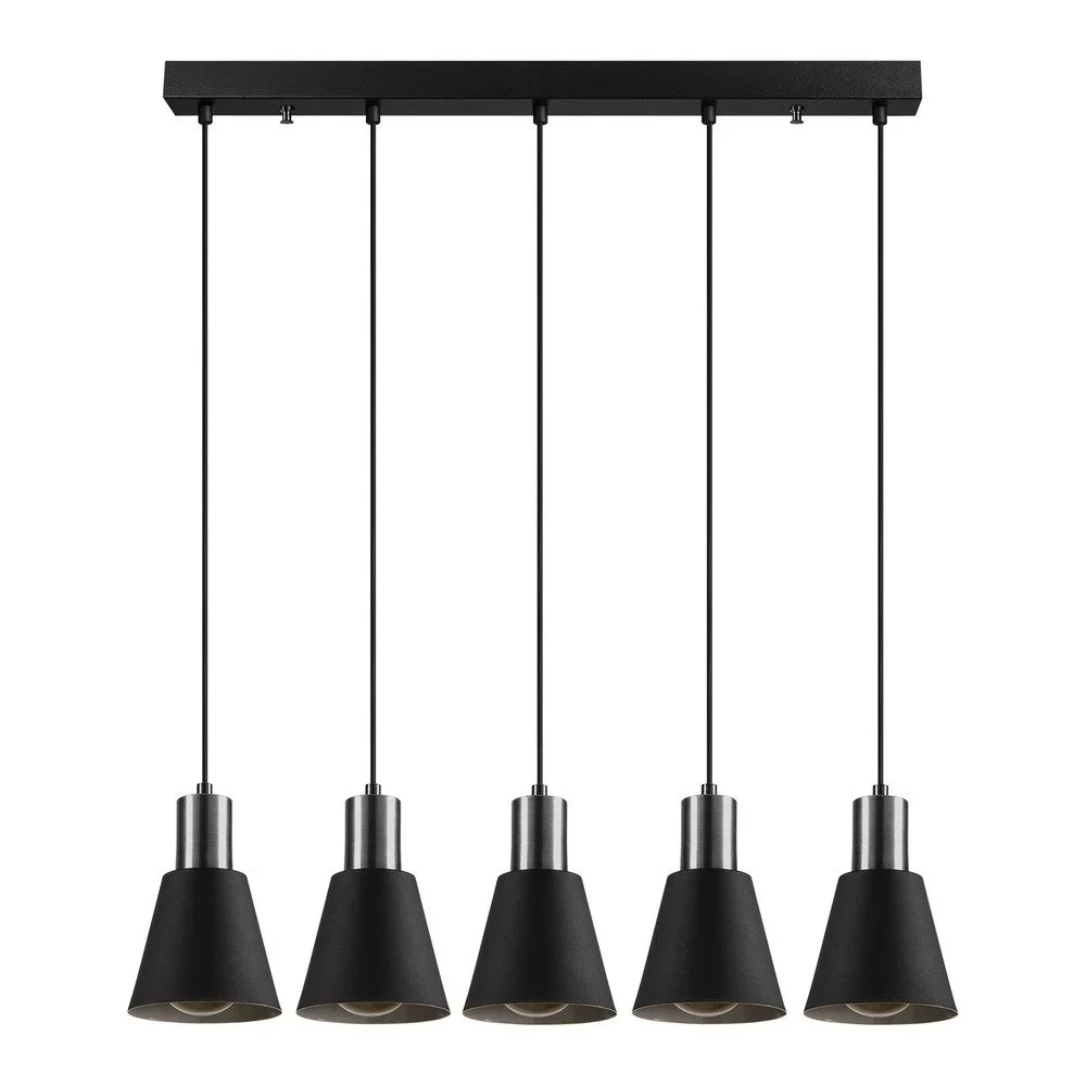 Černé závěsné svítidlo pro 5 žárovek Opviq lights Kem v:1333198