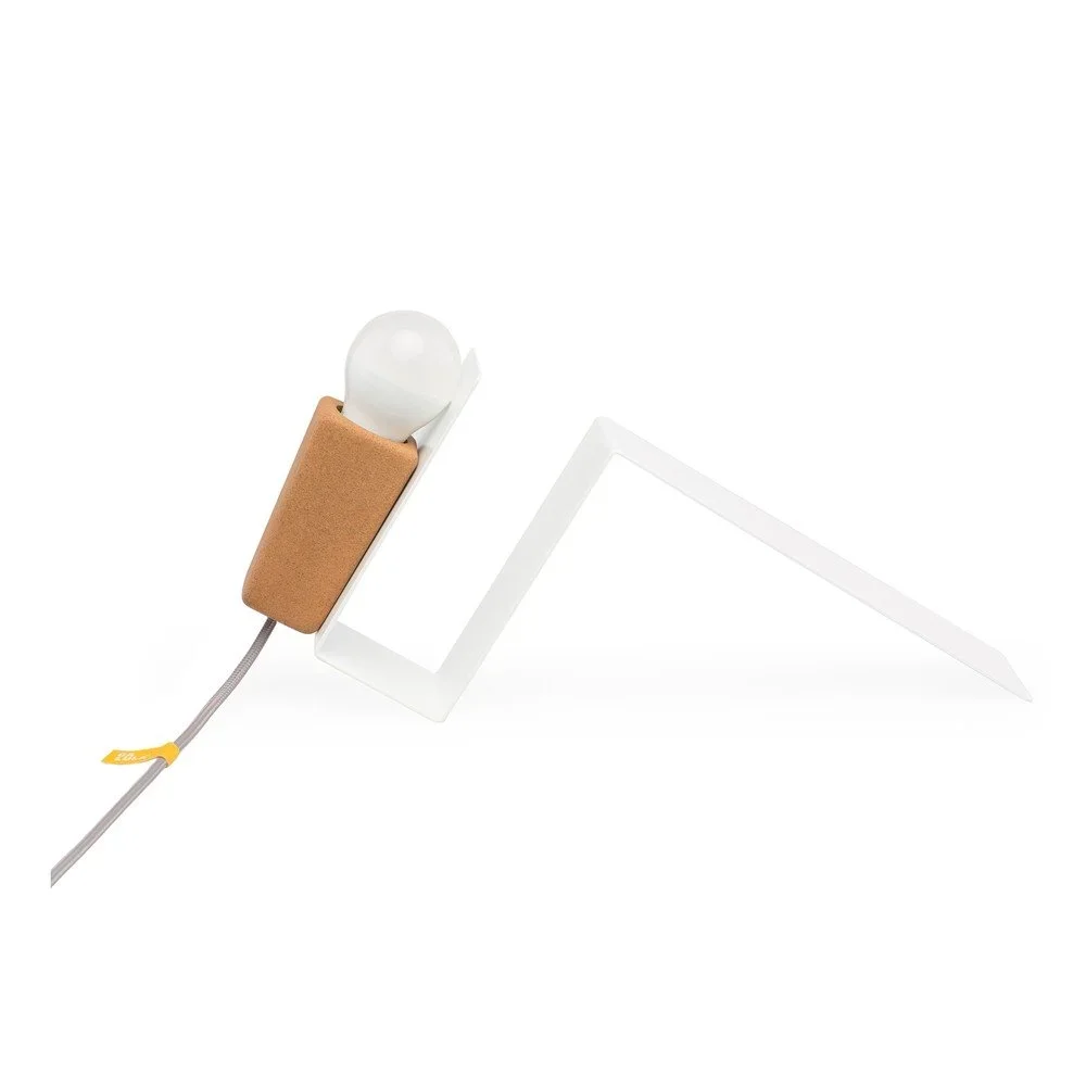 Bílá korková stolní lampa se šedým kabelem Galula Glint v:707784 Bílá korková stolní lampa se šedým kabelem Galula Glint v:707784